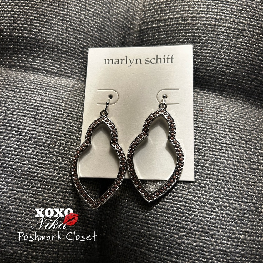 MARLYN SCHIFF Marquise Teardrop Dangle Earrings